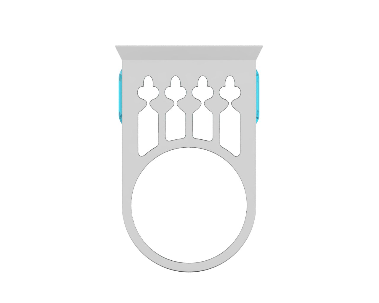 3D jewelry design showcasing Persian architecture-inspired ring