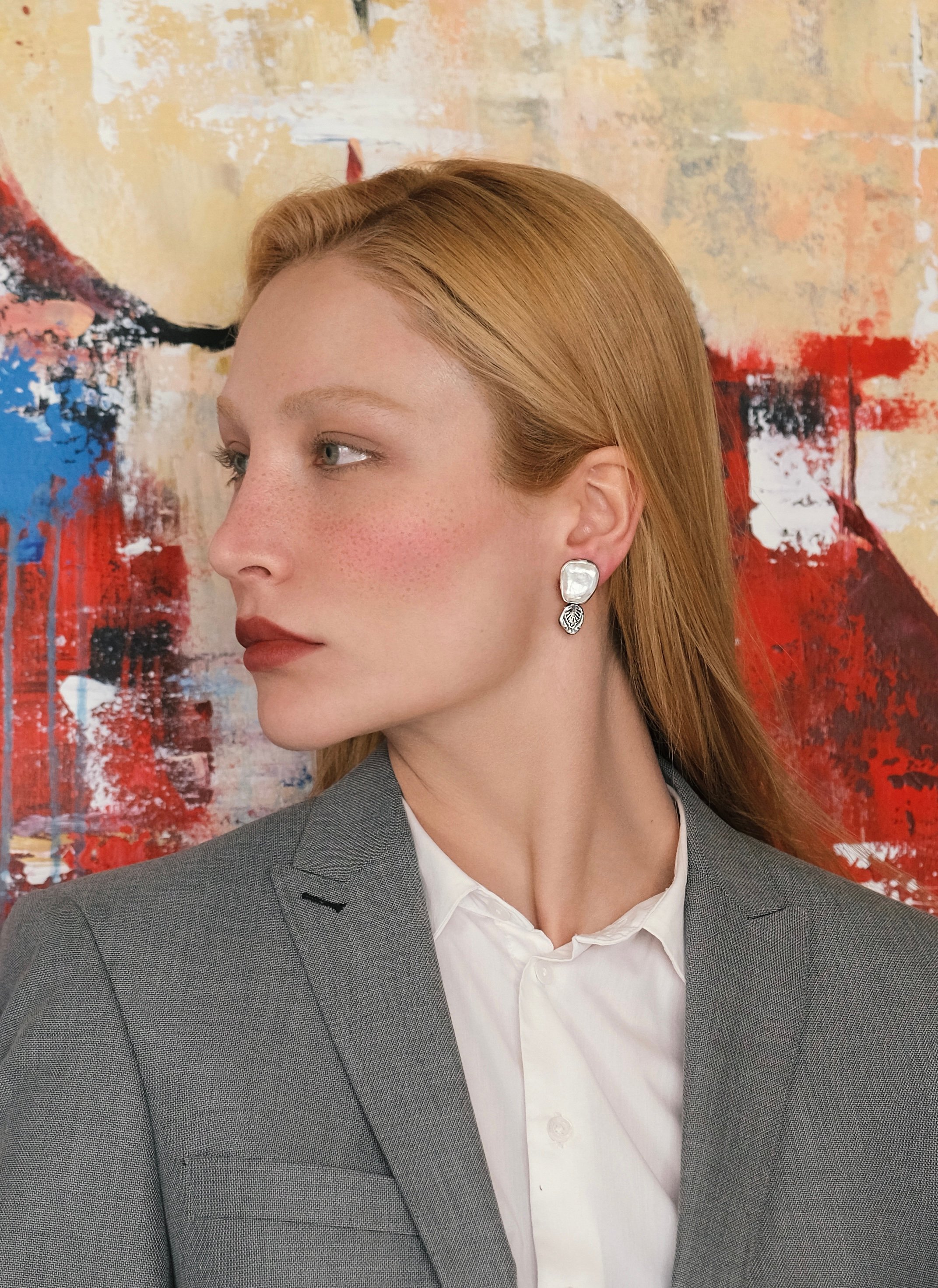 Oxidized silver single edition jewelry celebrating visual fascinations