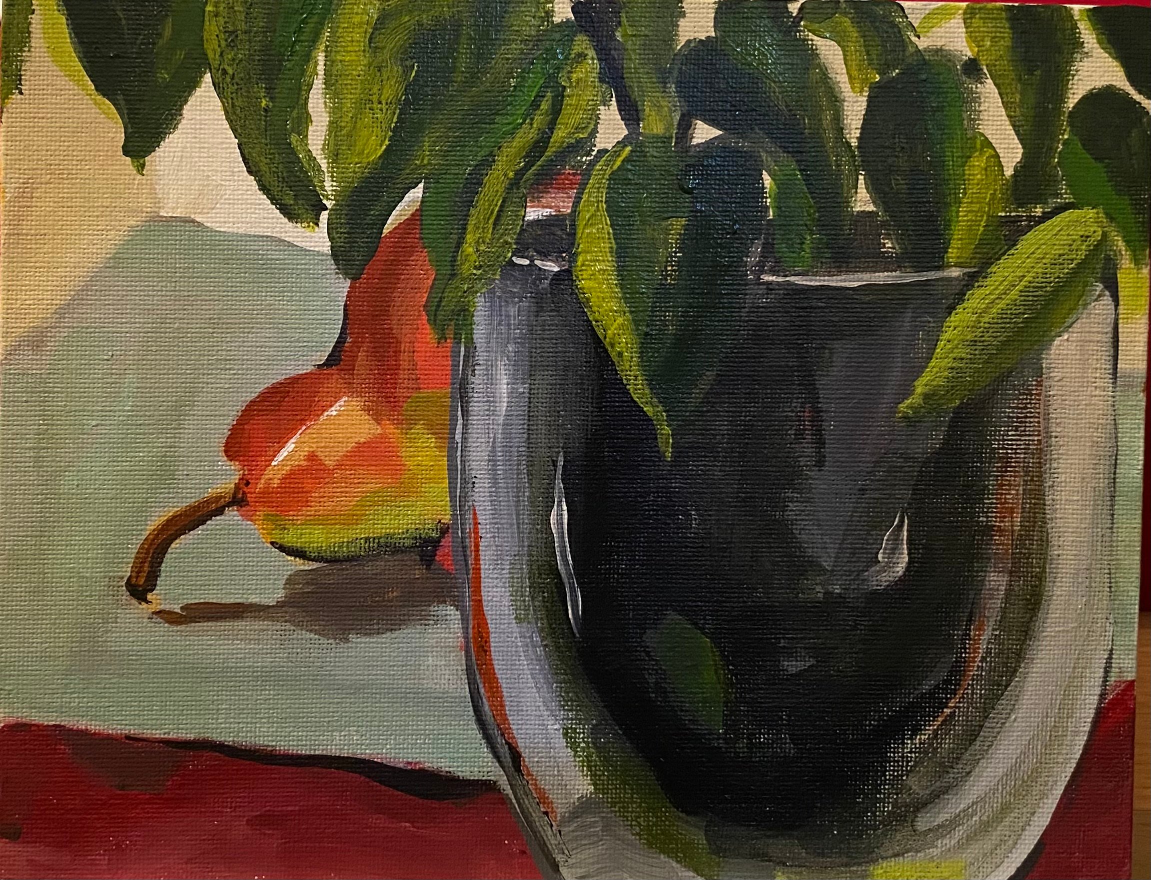 Sneaky Pear - Acrylic on canvas 2021