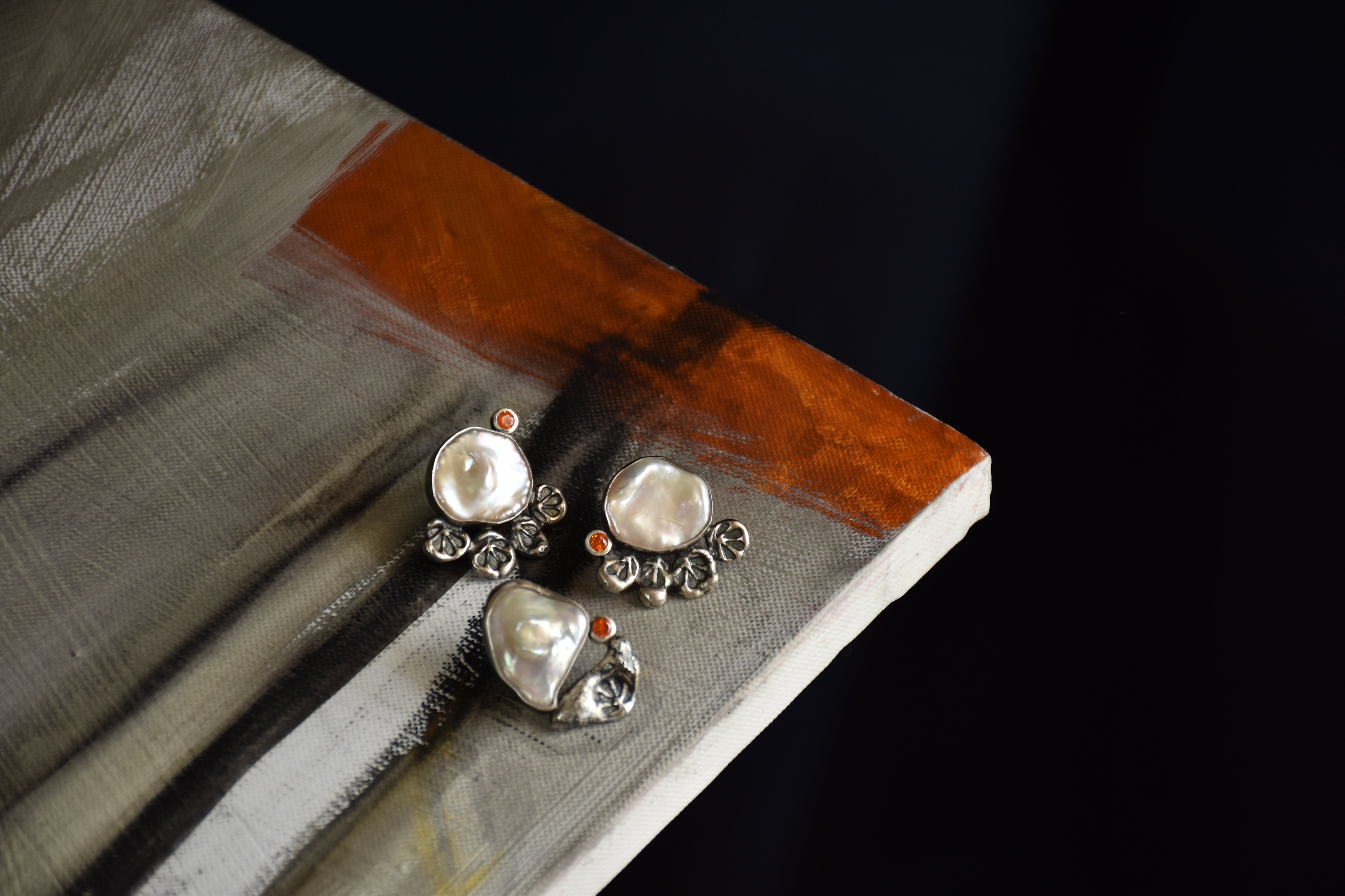 Improvisational single earring piece from Pre-meditated Coincidences